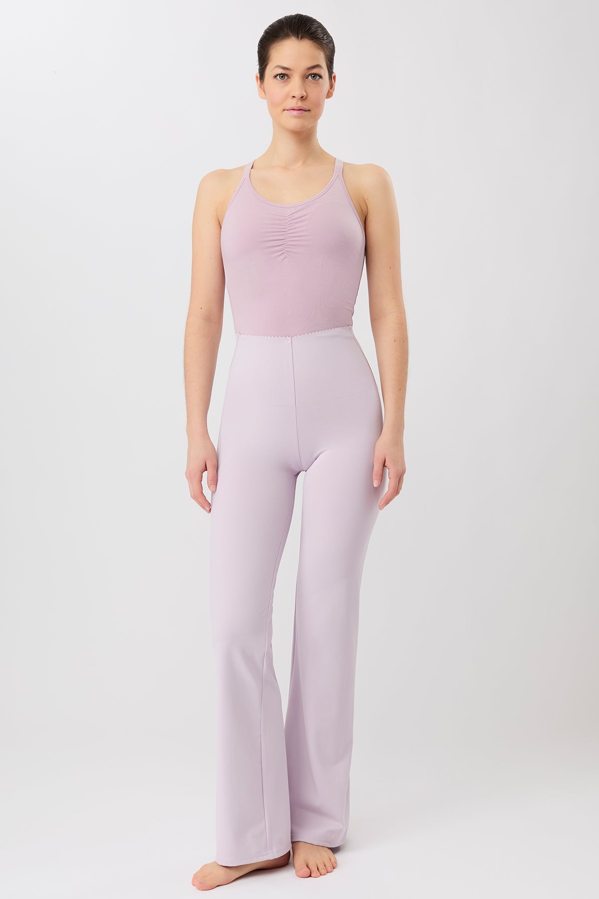 Flared Workout Pants (Mauve)