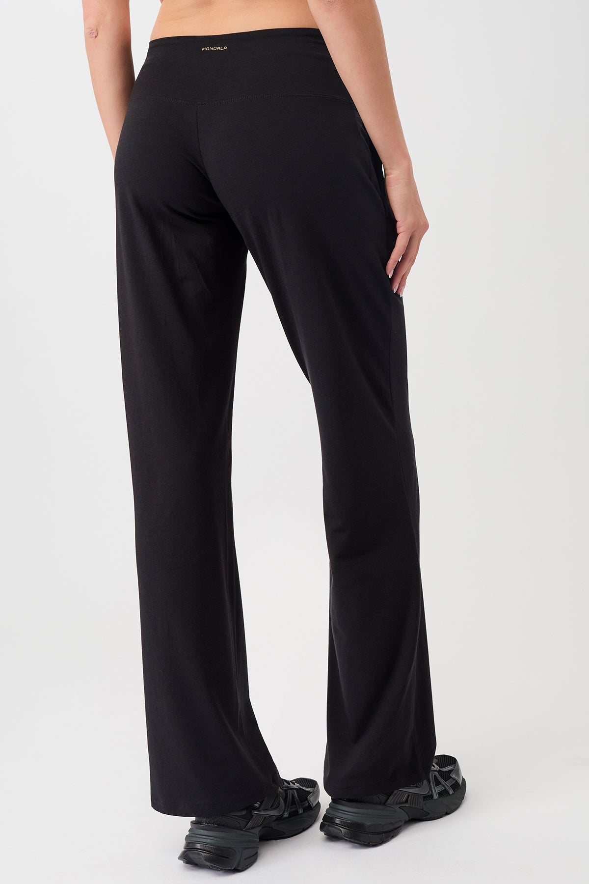 Wide Leg Workout Pants (Black)