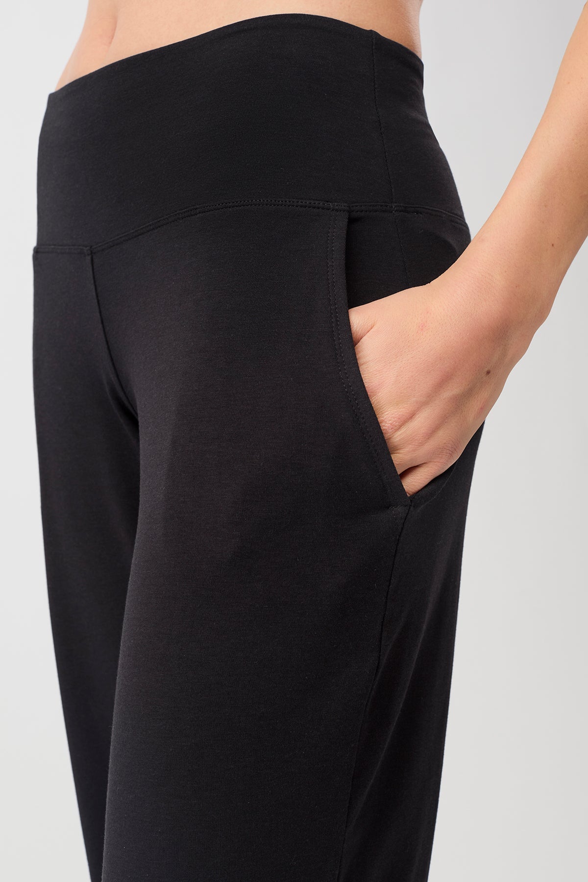 Wide Leg Workout Pants (Black)