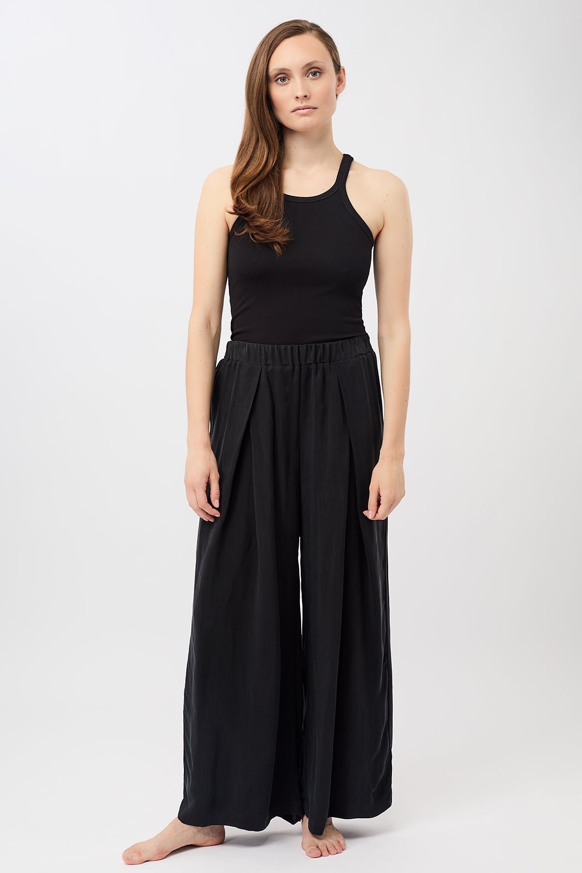 Ribbed Tank Top (Black), GOTS