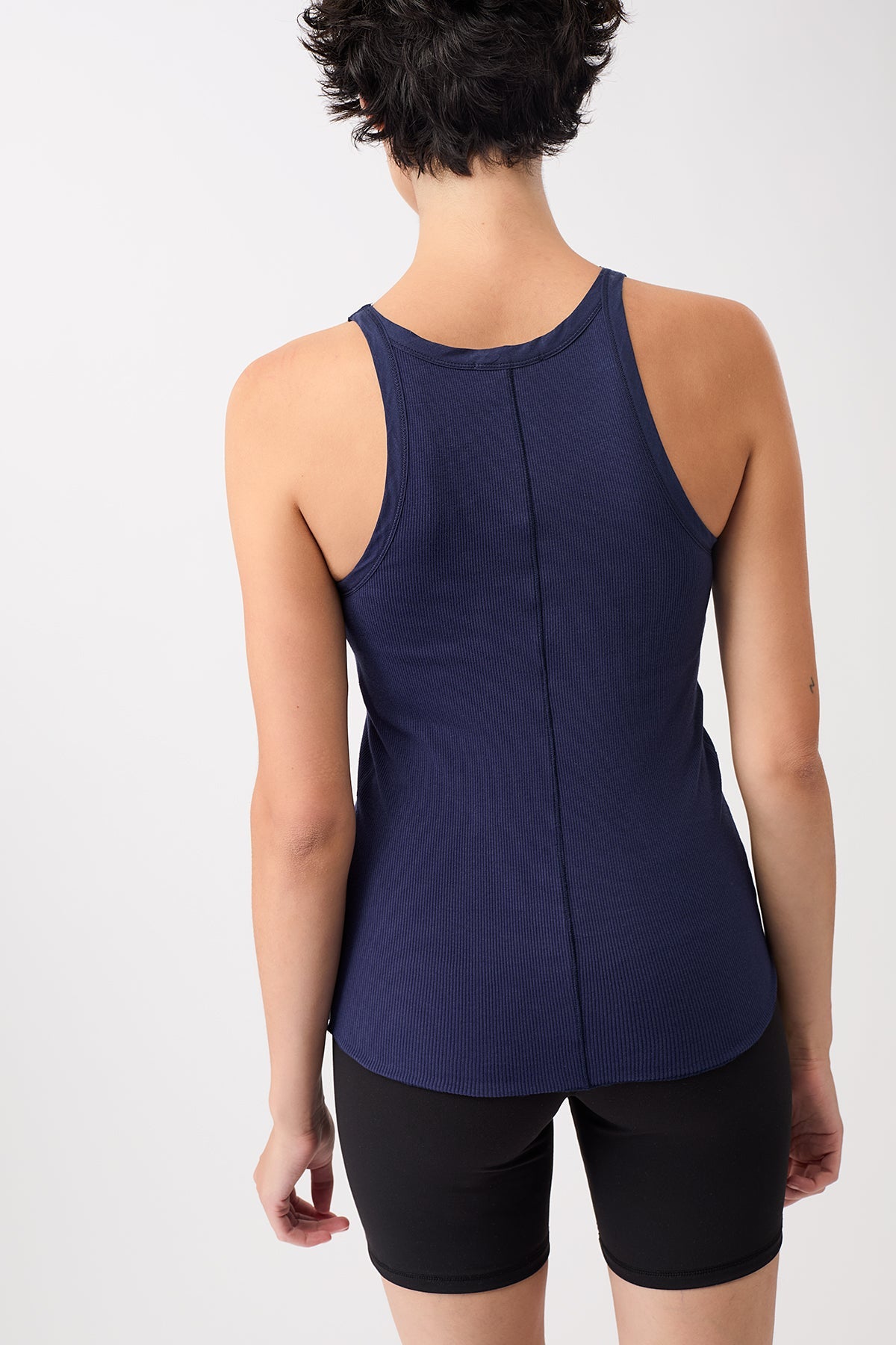 Ribbed Tank Top (Sepia Ink), GOTS