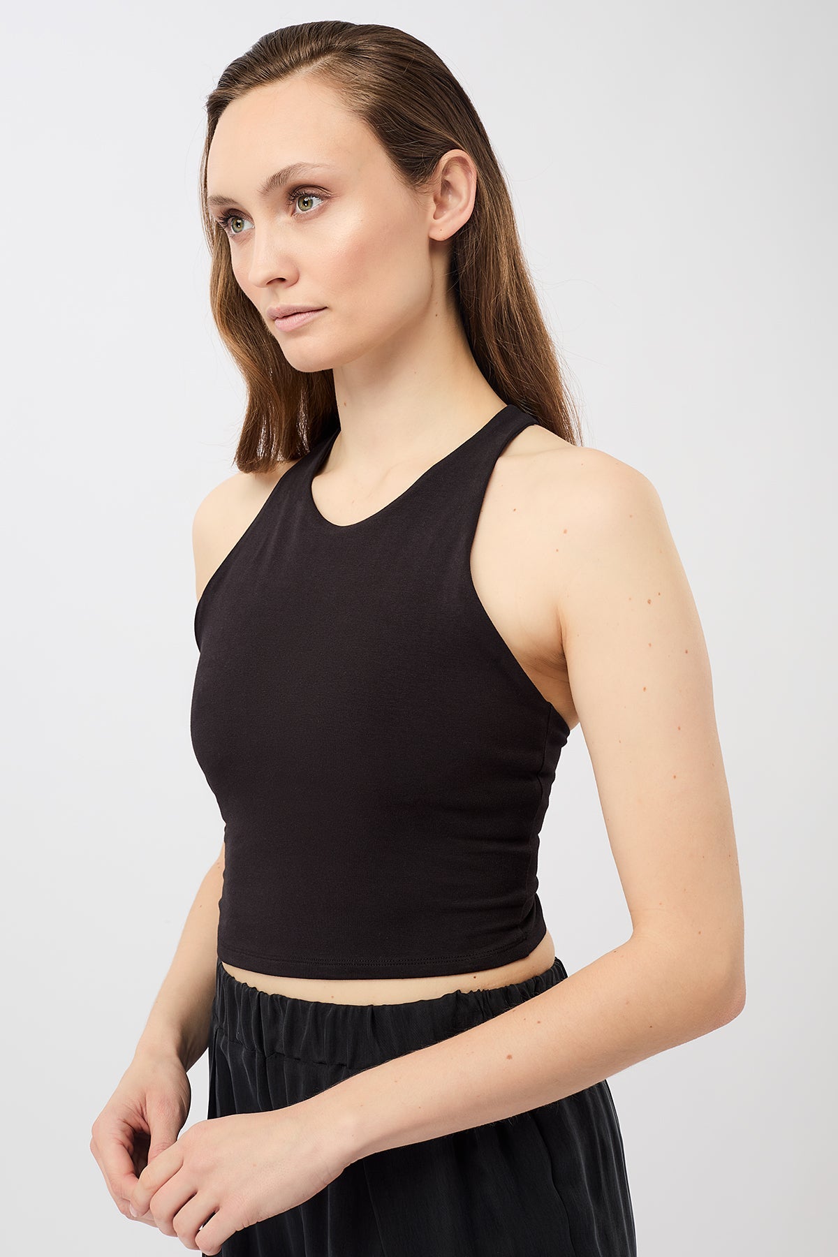 Cross Top (Black), GOTS