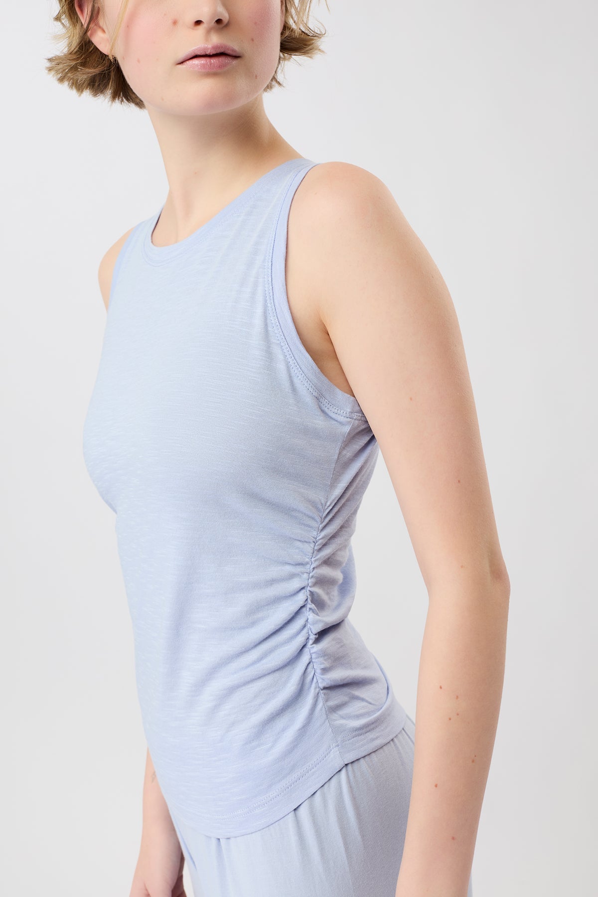 Cropped Ruffled Top (Etheral Glow)