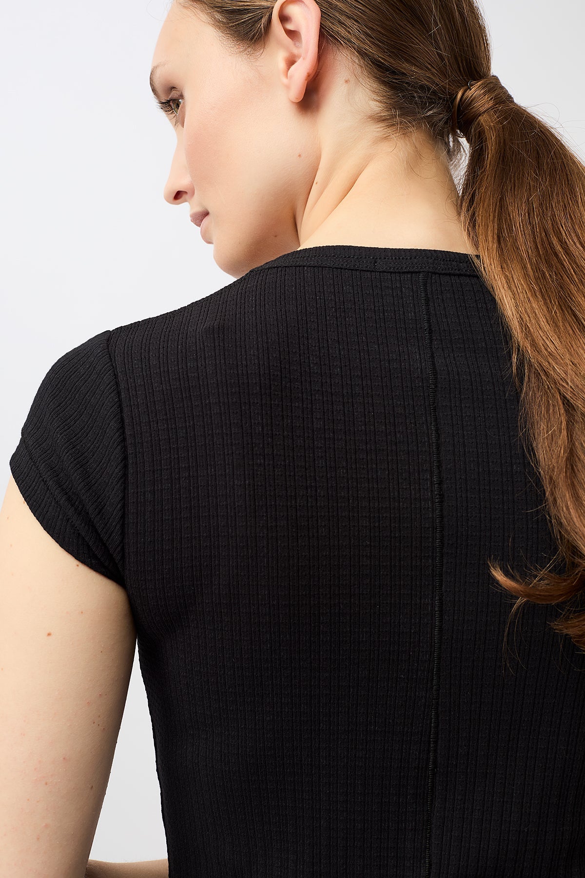 Piqué Roundneck (Black), GOTS
