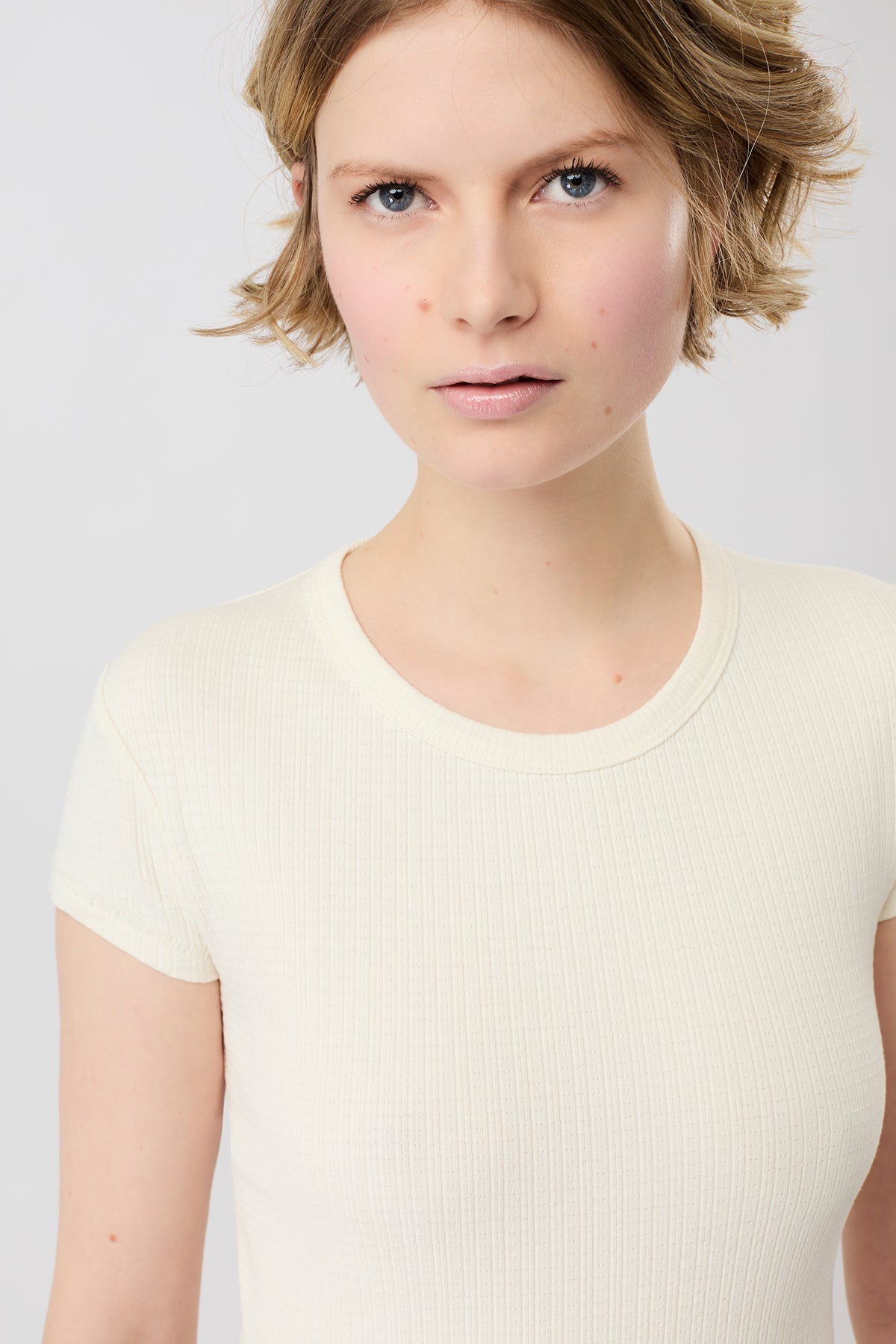 Piqué Roundneck (White), GOTS