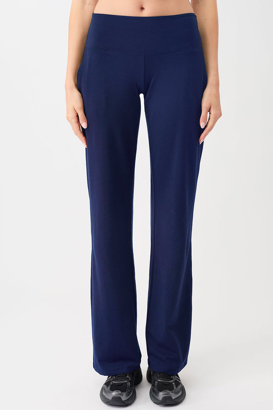 Wide Leg Workout Pants (Sepia Ink)