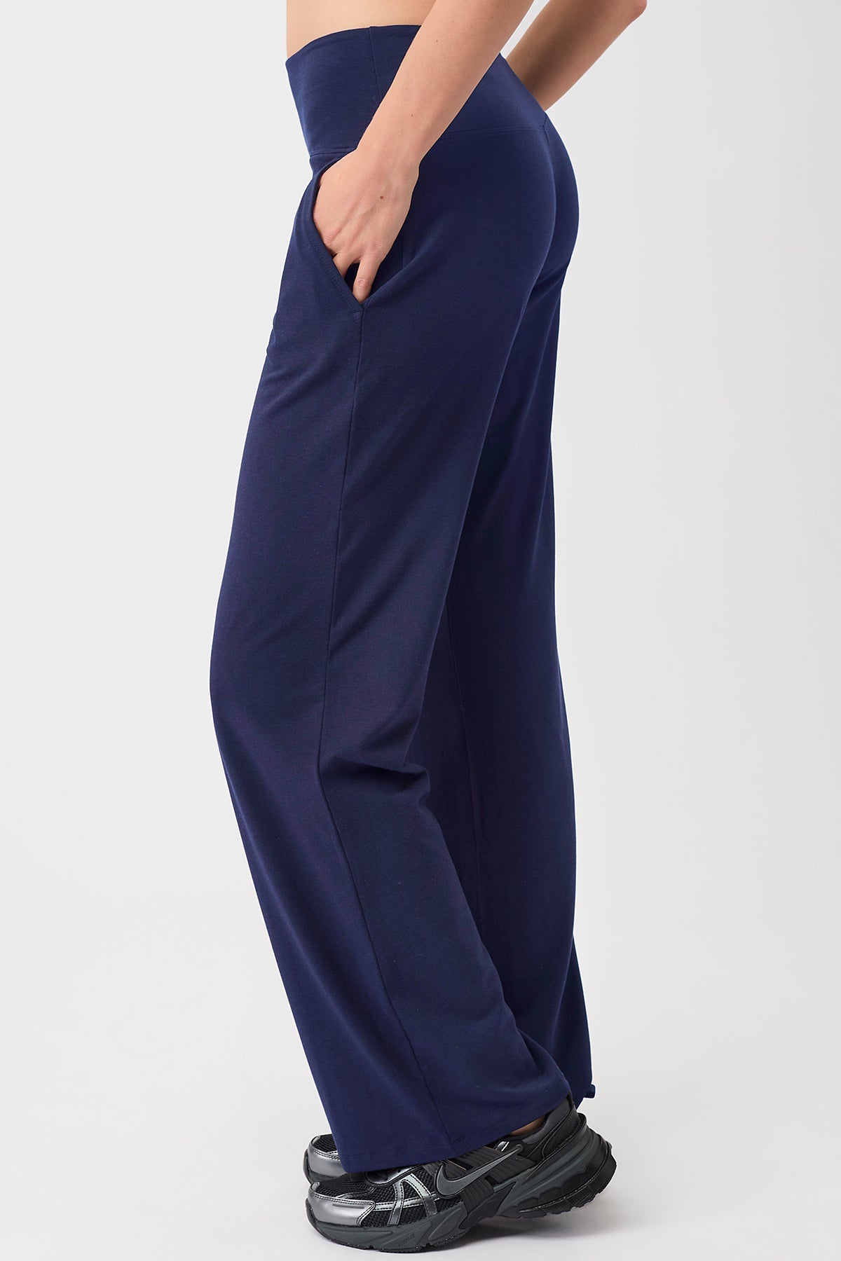 Wide Leg Workout Pants (Sepia Ink)