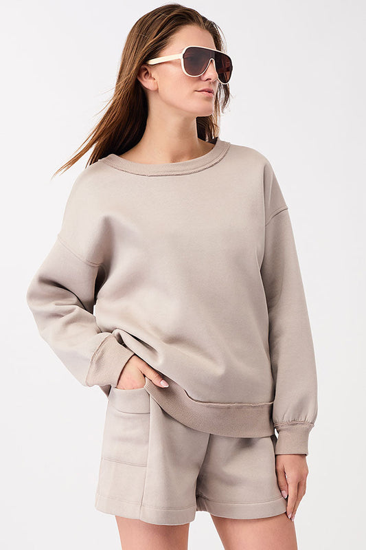 Natural Dye Simple Sweater (Ocean Sand)