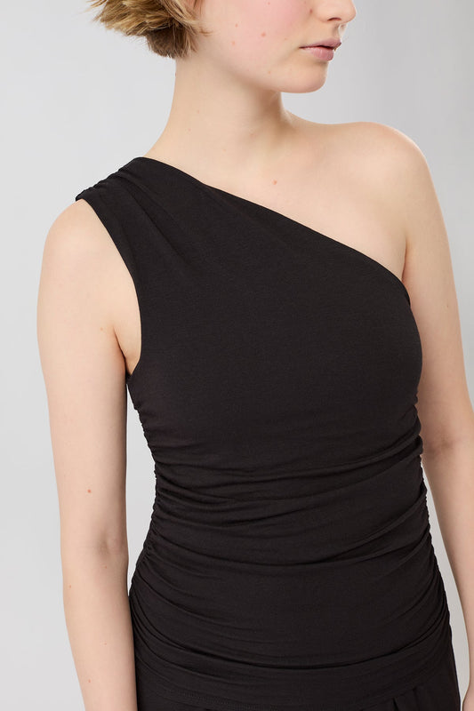 One Shoulder Top (Black)