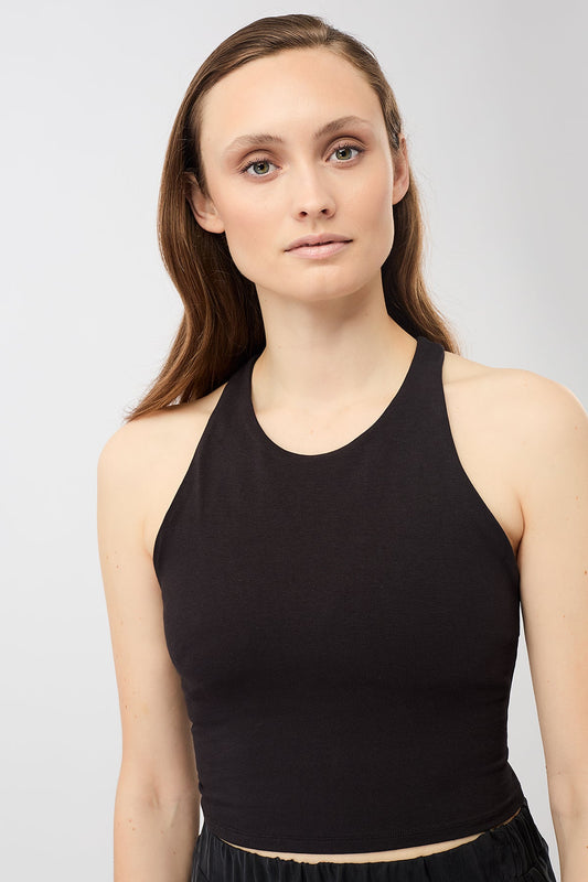 Cross Top (Black), GOTS
